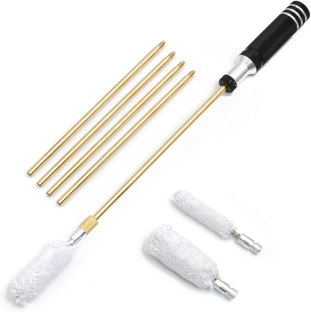 Shotgun Cleaning Kit - 12, 20, 410 Gauge | Bronze Brushes, Brass Adaptor & Cotton Mops Included