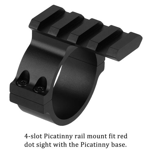 ToopMount 34 mm Scope Rings Adaptor with 4 Slots Picatinny Rail, 34mm Scope Mounted Picatinny Adapter, Tactical Light Barrel Clamp Mounts for Scope Flashlight, Picatinny Ring Mount for Red Dot Sights