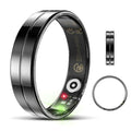 Emerhome Ultra-Thin Smart Ring for Women Men,Sleep Tracker Ring with Heart Rate, Waterproof Fitness Ring for Activity Monitoring/Steps/Calories,No Subscription Fee,for iSO & Android (Black,8#)
