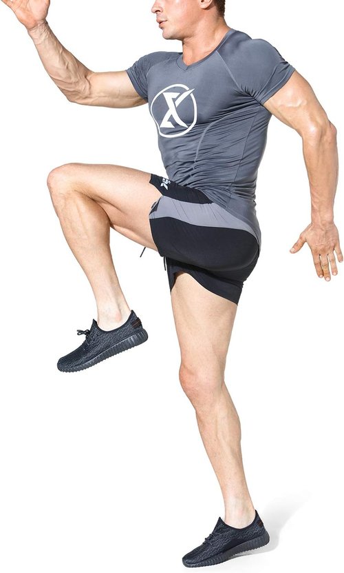 BROKIG Men's 5" Gym Shorts - Lightweight Bodybuilding & Weightlifting with Zipper Pockets
