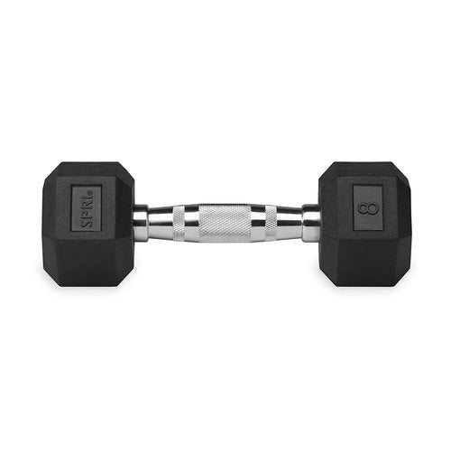 Dumbbells Hand Weights Set of 2-8 lb Rubber Hex Chrome Handle Exercise & Fitness Dumbbell for Home Gym Equipment Workouts Strength Training Free Weights for Women, Men