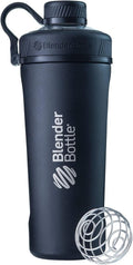 BlenderBottle Radian Shaker Cup - Insulated Stainless Steel Water Bottle, 26-Ounce, Matte Black