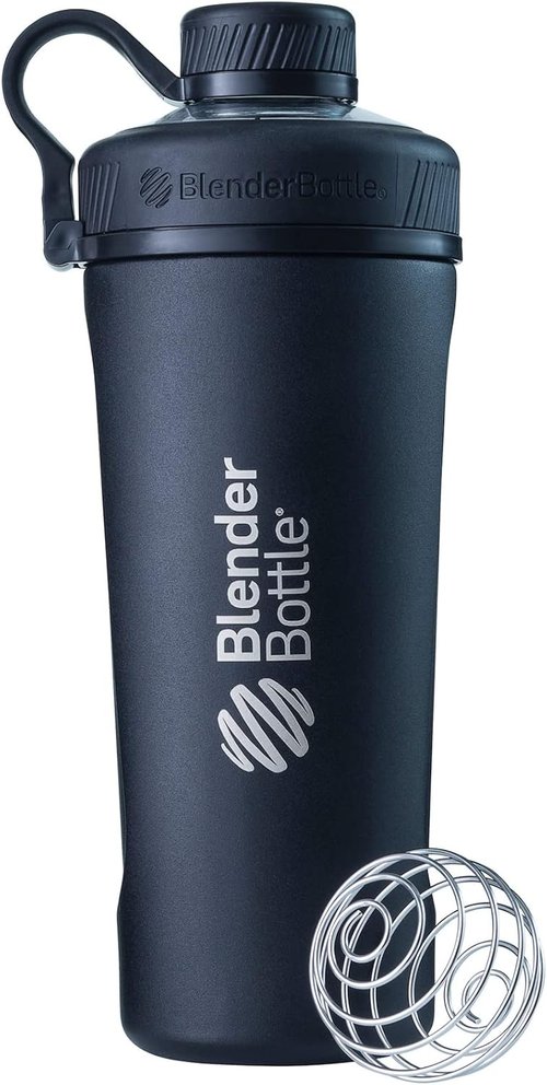 BlenderBottle Radian Shaker Cup - Insulated Stainless Steel Water Bottle, 26-Ounce, Matte Black
