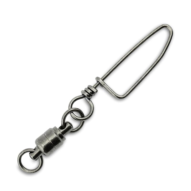 Solid Brass Ball Bearing Snap Swivels #2-10 | 44lb-450lb | Gunmetal Black