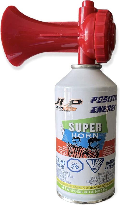 JLP Safety Air Horn - 8 Oz Emergency Horn with 1 Mile Range for Outdoor Activities & Parties