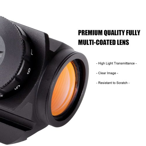 FalconOptics Red Dot Sight Micro Reflex Sight 1x22mm 4 MOA Red Dot Scope Optics with 11 Adjustable Brightness