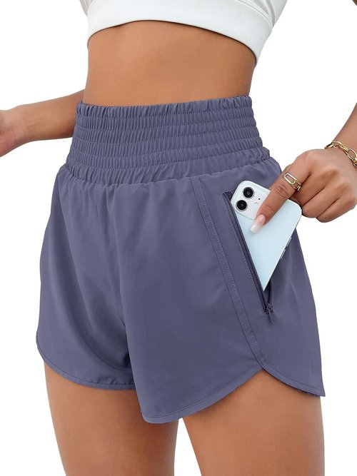 BMJL Women's Athletic Shorts - High Waisted Running Shorts with Pocket | 2.5" Sporty Gym Wear