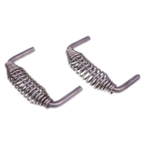 Chamixx 2X 5-3/8" Weld-On Stainless Spring Handles (6" Wide 3.5" Tall) with 1/2" Steel Rod Compatible with BBQ Pits Trailers Grills Wood Stoves Trailers Cabinets and Other Custom Metal Projects