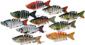 Fishing Lures for Bass Trout Animated Multi Jointed Swimbaits Slow Sinking Bionic Swimming Lures Bass Swim Warrior Swimbait Freshwater Saltwater Bass Lifelike Fishing Lures Kit