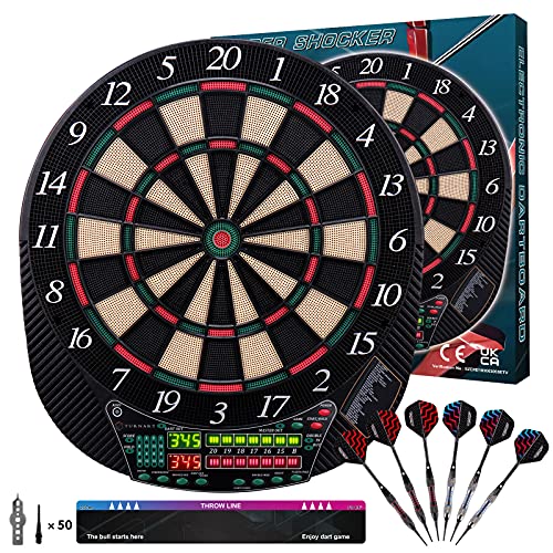 Electronic Dart Board for 16 Players with LED Display and 28 Games