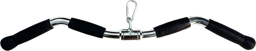 qibylift Barbell Multi-Exerciser Cable Attachment For Cable Machines, Lat Pull Down Bar Cable Machine Attachments, Tricep Press Down Bar, Revolving Straight Curl Pulldown Bar with Rotating & Rubber Handle Grips