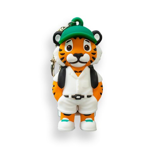 VannyVee Sports Animal Caddy Golf Tee Holder, Silicone Golf Bag Accessory, Holds 4 Tees, Includes 8 Golf Tees, Unisex Adult, (Tiger Caddy)