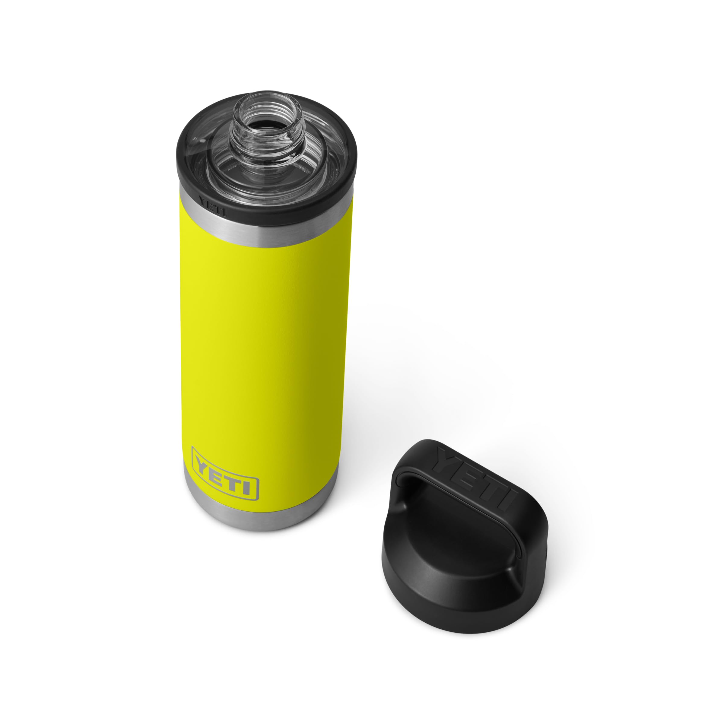 YETI Rambler 18 oz Bottle, Leakproof, Vacuum Insulated, Stainless Steel with Chug Cap, Firefly Yellow