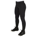 CHAMPRO Women's Tournament Traditional Low-Rise Polyester Softball Pant, Medium, Black