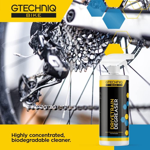 Gtechniq Bike Drivetrain Degreaser, 17 fl oz | Fast Acting Cleaner for Chains, Cassettes and Derailleurs,, Water-Based Surface-Friendly Formula, Easy Spray-On Application, Biodegradable