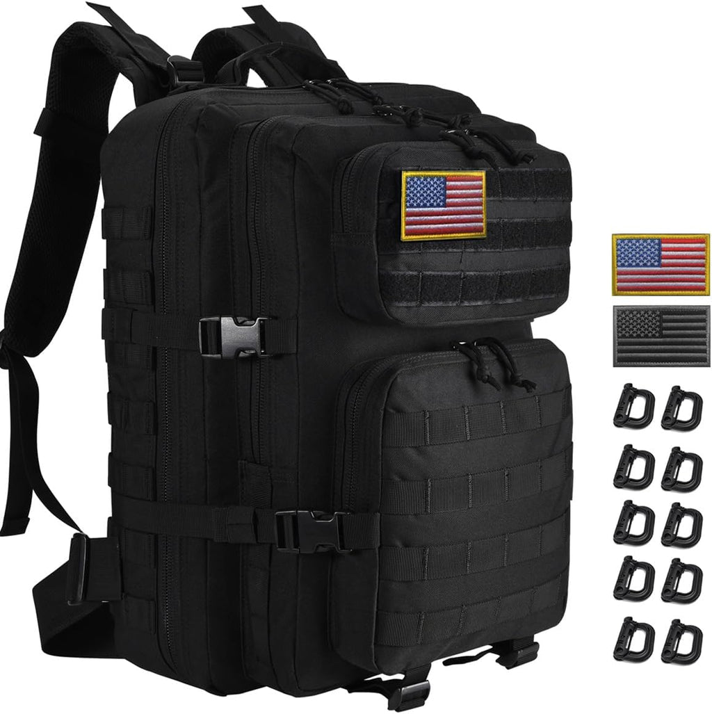 Skiennix 45L Tactical Backpack - Military Assault Pack with MOLLE | Large 3-Day Bug Out Bag for Hiking & Camping