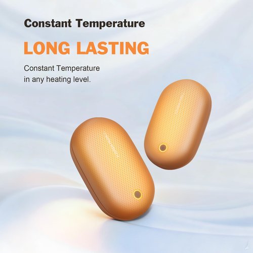 Hand Warmers Rechargeable, 2 Pack Magnetic Hand Warmer Aluminum Body Instant Heating, 5,000 mAh for a Prolonged Period Warmer, Pocket Electric Warmer for Outdoor, Camping Winter Gear