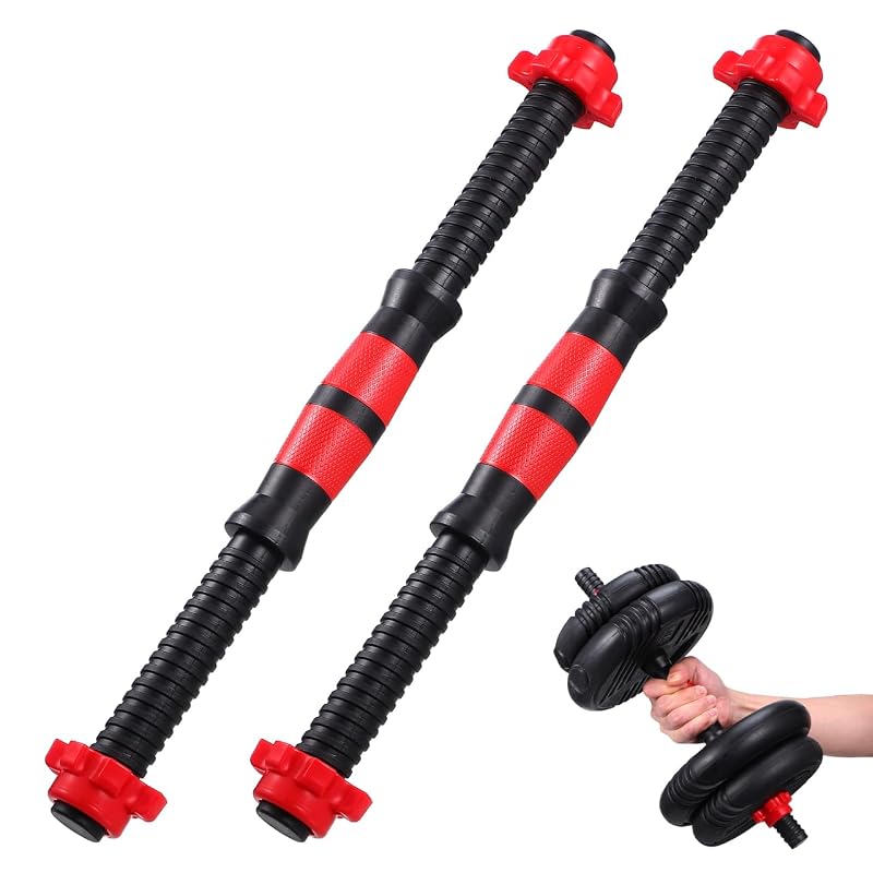 2Pcs Dumbbell Bars for Gym – 40cm Weight Lifting Bars with Knurl Grip