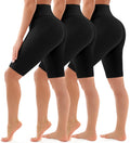 Bluemaple 3 Pack Biker Shorts Women High Waisted- 8" Tummy Control,Ultra-Comfort for Workouts,Yoga & Daily Wear with Pockets