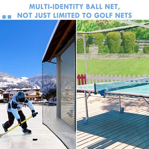 Amazgolf Golf Net,10x10Ft Golf Practice Net,Sports Practice Barrier Net, Heavy Duty Ball Netting Golf Hitting Net, DIY Ball Net,Baseball Net Hockey Net and Chipping Net