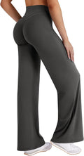 HIGORUN High Waisted Straight Leggings - No Front Seam Workout Pants for Women | 31" Wide Leg Yoga Bottoms