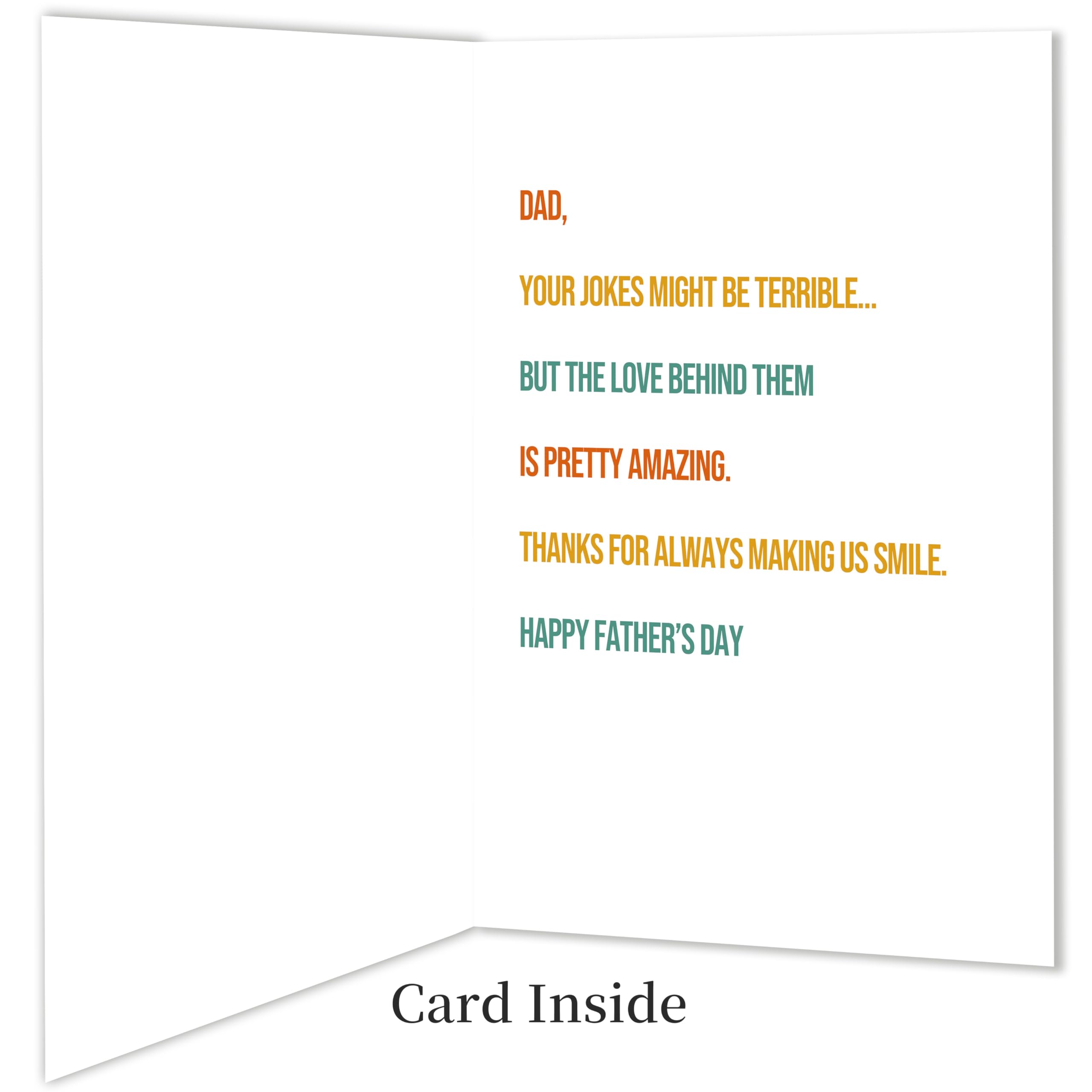IDU Fathers Day Card, Funny Fathers Day Cards Gifts Decorations for Dad from Daughter Son, Happy Father's Day Cards Gifts Ideas with Envelope, Dad-a-base Pun Card for Dad