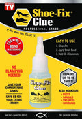 Shoe-Fix Professional Grade Shoe Repair Glue - Instant Bond, Clear Drying & Flexible Adhesive (20g Tube)