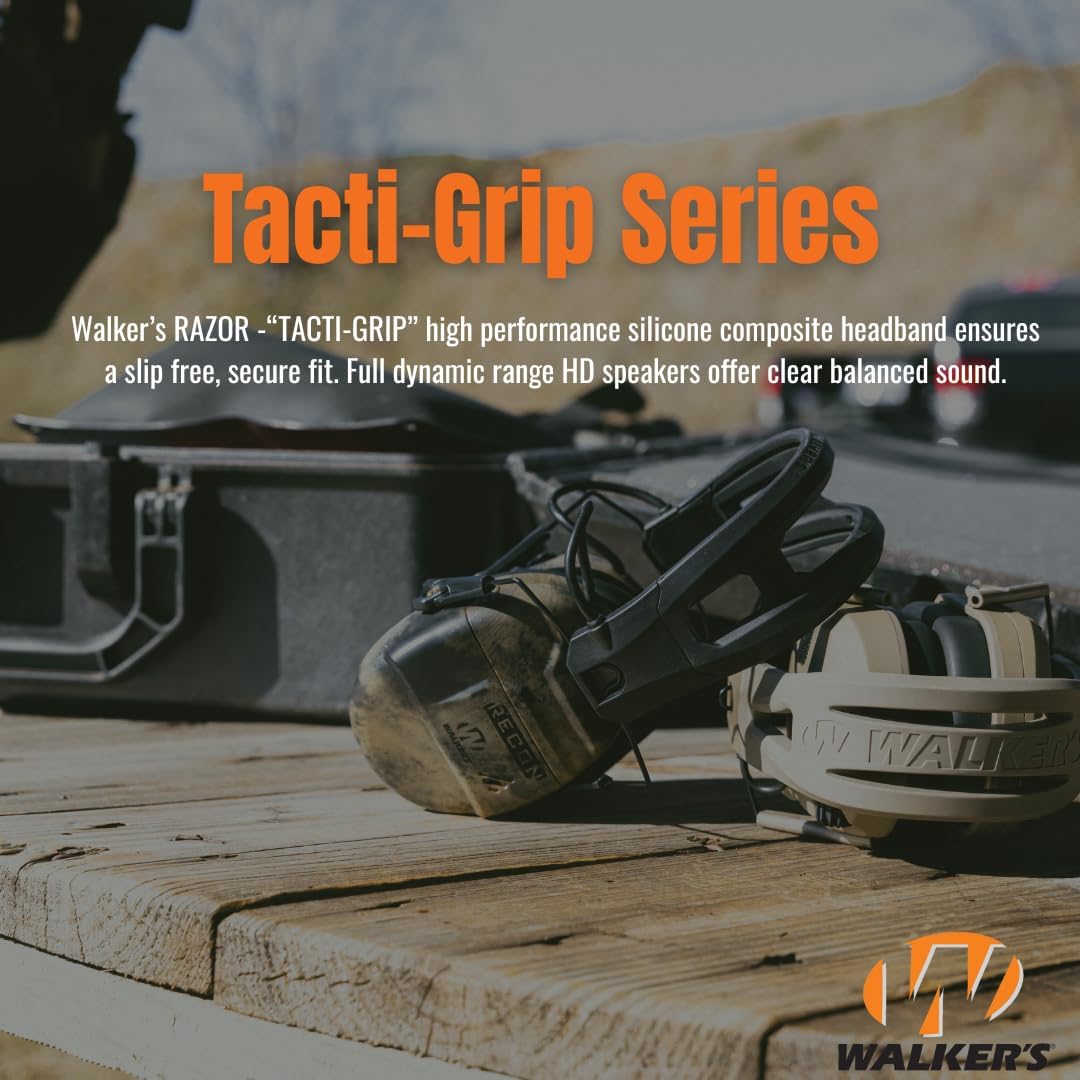 Walker’s TACTI Grip Series - Premium Tactical Shooting Gloves for Enhanced Grip | Black, Size M