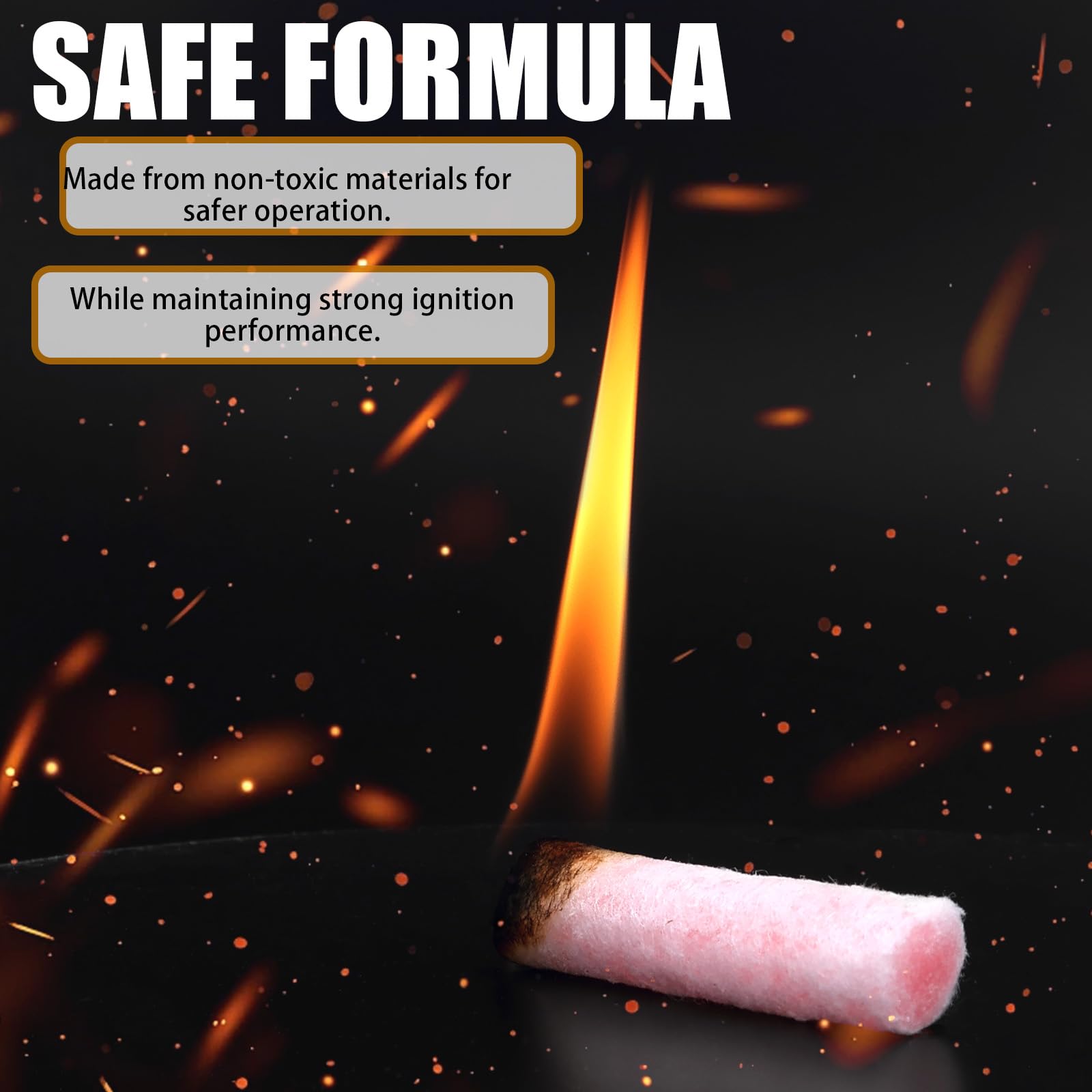 ZTTM 60 Pack Waterproof Fire Starters with 5+ Minute Burn for Camping, Emergency, Fire Pits, Grills,Non-Toxic