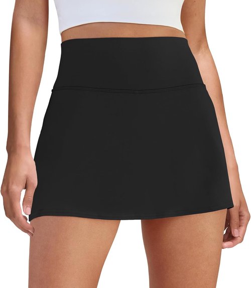 DLOODA Women's Tennis Skort - High Waisted Athletic Skirt with Pocket for Golf & Summer Workouts