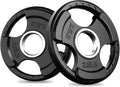 RitFit Weight Plates - 2-Inch Olympic Rubber Grip Plates for Weightlifting | Home & Gym Use