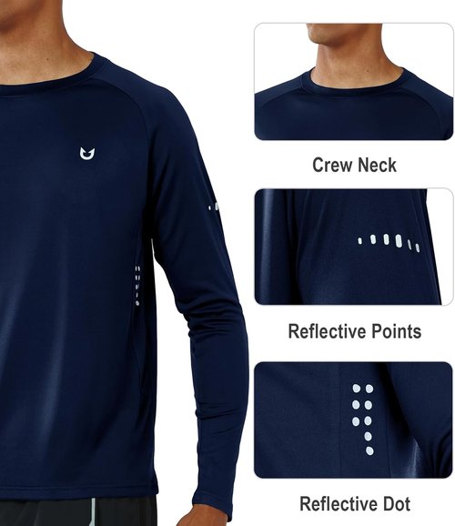 NORTHYARD Men's UPF 50+ Sun Protection Long Sleeve Rash Guard Shirt | Ideal for Athletic Activities