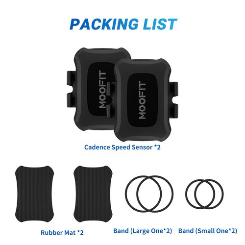 MOOFIT Speed/Cadence Sensor,ANT+ Bluetooth Cycling Cadence Sensor,Wireless RPM Sensor for Bicycle or Spin Bike,IP67 Speed and Cadence Sensor Compatible with Wahoo,Openrider,Peloton