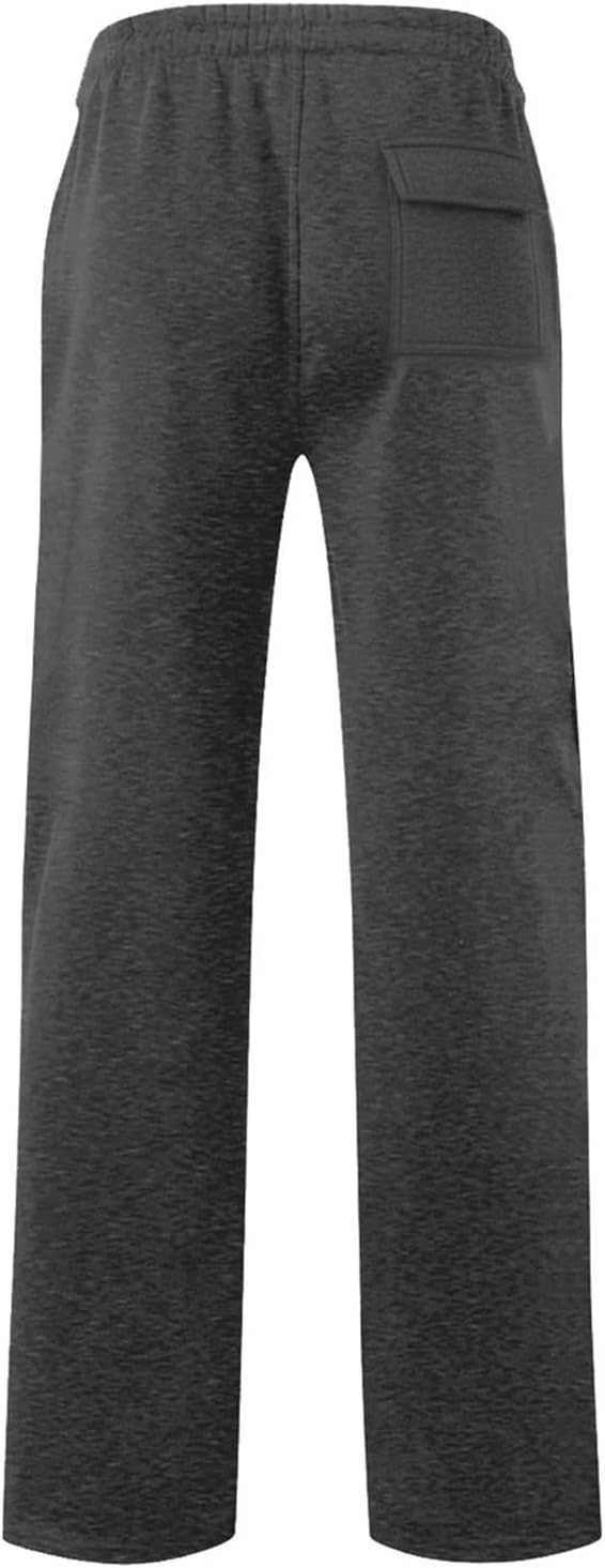 WaterWang Men's Fleece Joggers - Casual Loose Fit Athletic Sweatpants with Pockets | Comfortable Cotton