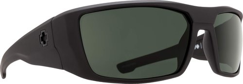 Spy Optic Dirk Wrap, Soft Matte Black/Happy Gray/Green, 64 mm