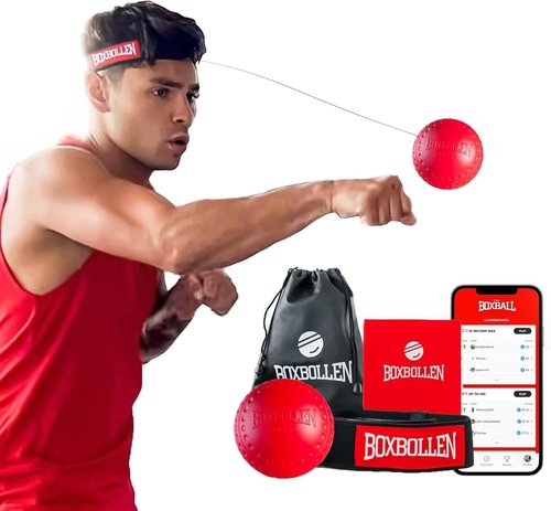 Boxbollen® Boxing Reflex Ball - App-Connected Punch Counter for Hand-Eye Coordination - Perfect Gift for All Ages