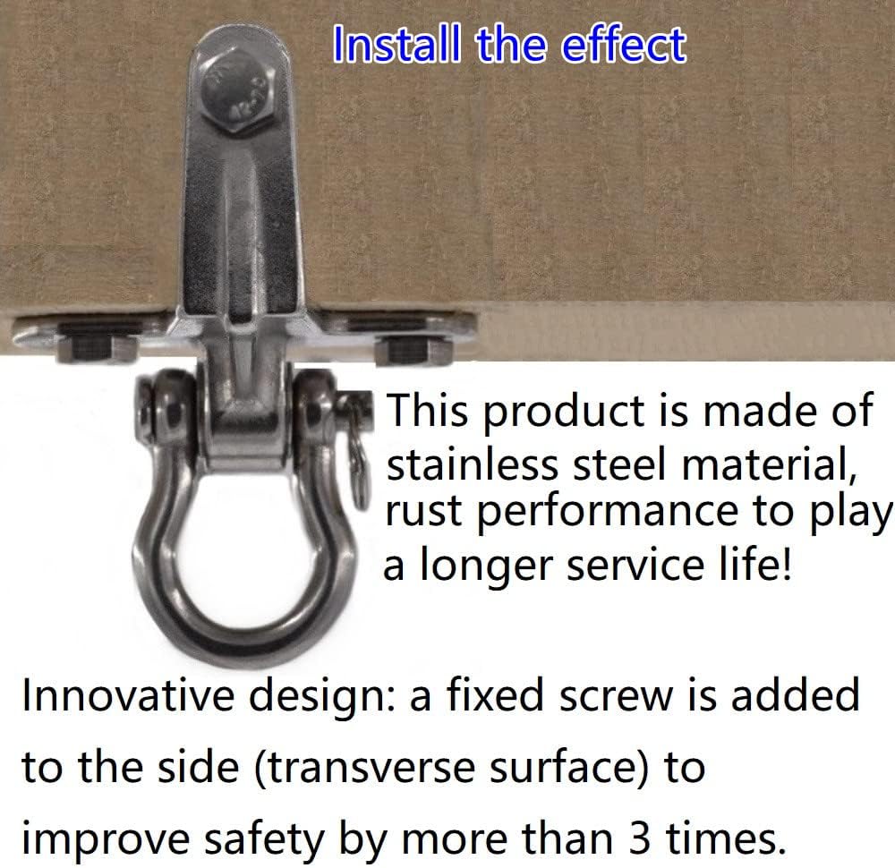 Skiennix 2-Pack Stainless Steel Swing Hangers - Heavy Duty Anti-Rust Design | 180° Silent Bearing, 1500LB Capacity