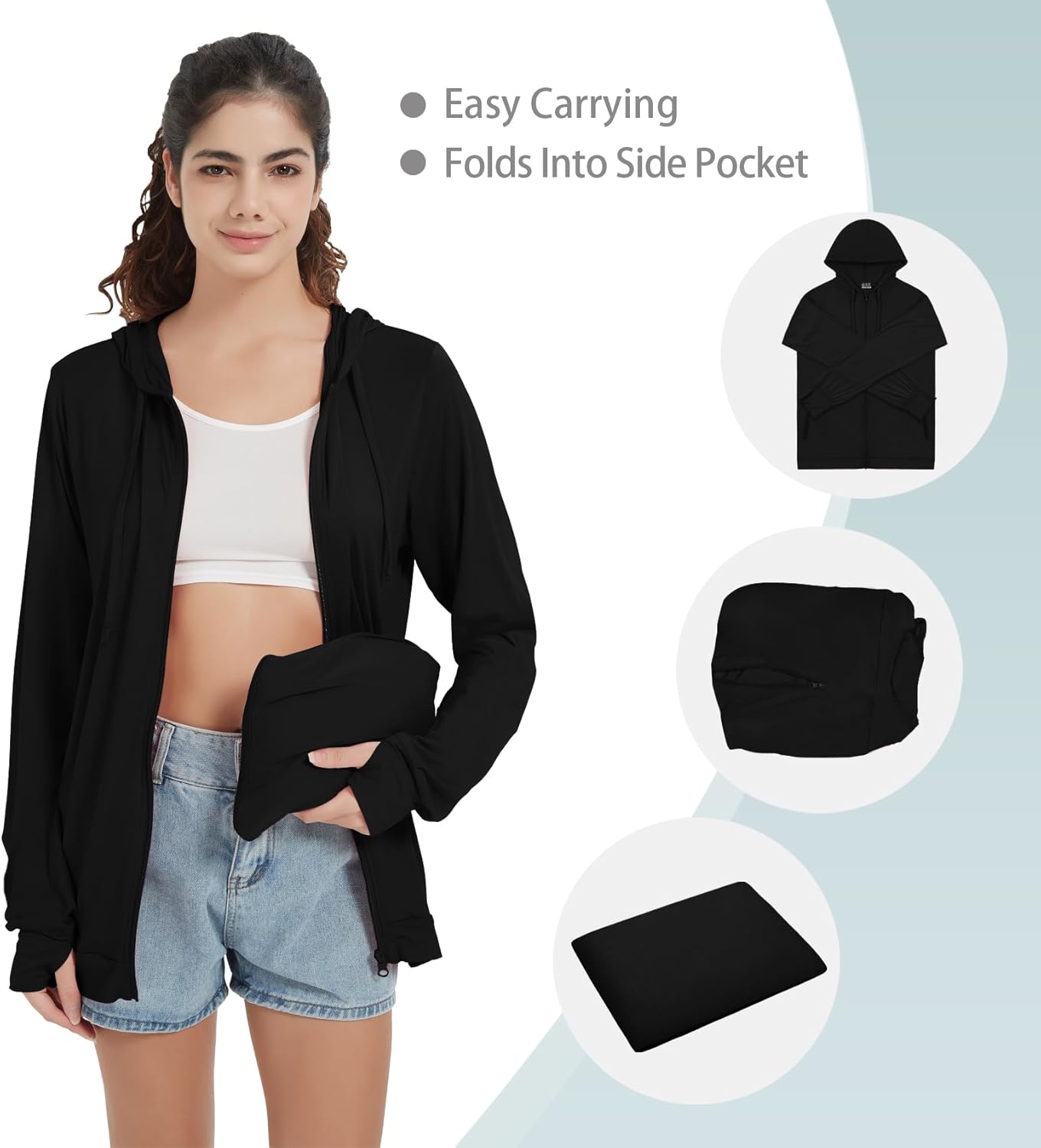 QBK Lightweight Zip-Up Hoodie - Stylish Summer Jacket for Women | Perfect for Warm Weather