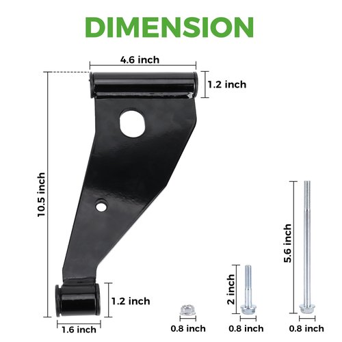 10L0L Golf Cart Control Arm Delta A-Plate for Club Car Precedent 2007-up & Tempo 2018-up Golf Carts, OEM 102287301 103388501 (Control A-Arm Kit)