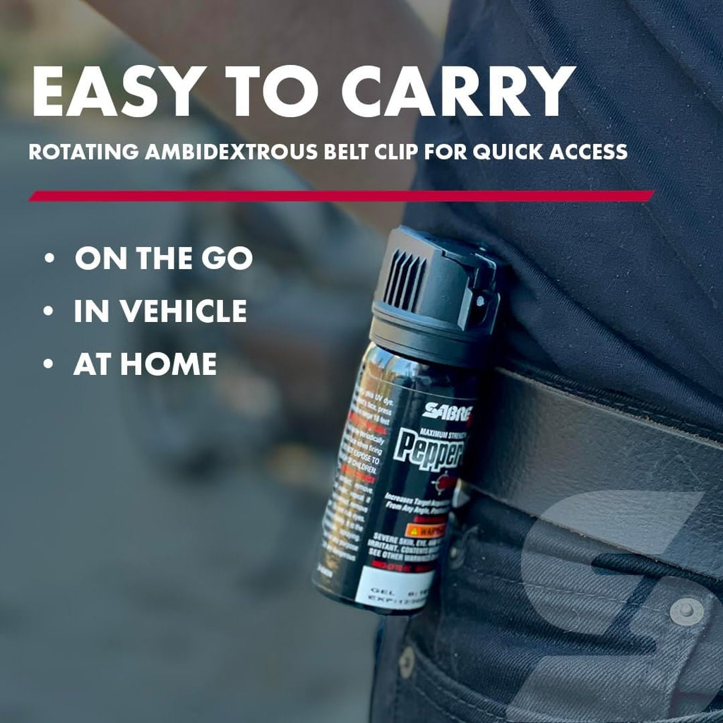 SABRE Crossfire Pepper Gel - Max Police Strength OC Spray | Deploys At Any Angle, 1.5 fl oz
