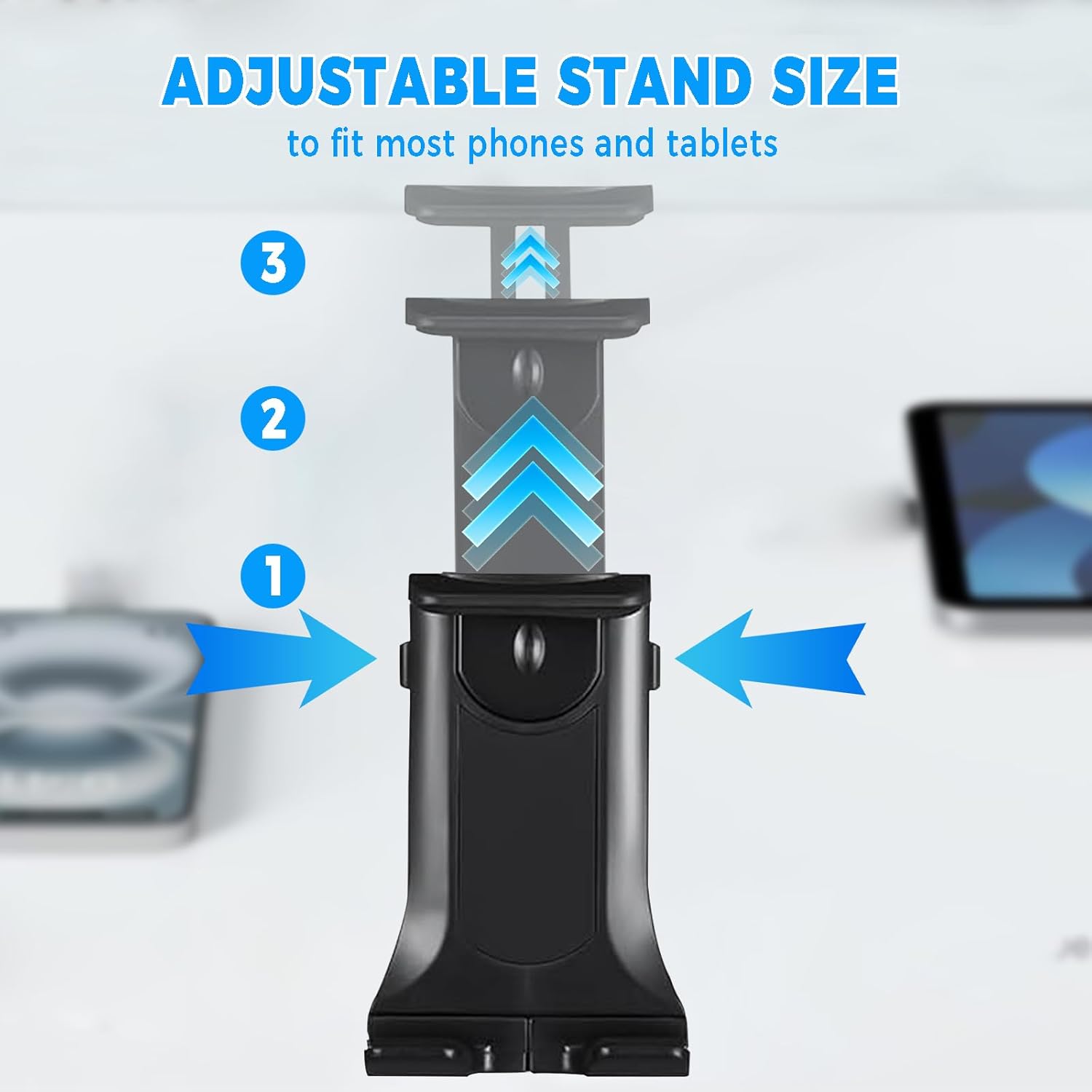 Walking Pad Handle Bar - Adjustable Height Treadmill Attachment with Phone Holder | 27.6" Wide