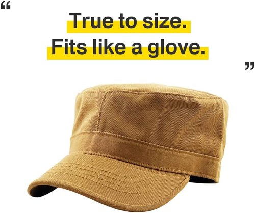 KBETHOS Cadet Army Cap - Stylish Military Hat with STASH Pocket | Perfect for Everyday Wear