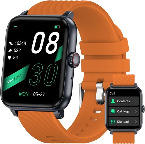 BENIO Fitness Tracker Smartwatch - 24/7 Heart Rate Monitor, Voice Calls & 100 Sports Modes - 1.85" Display, IP67 Waterproof