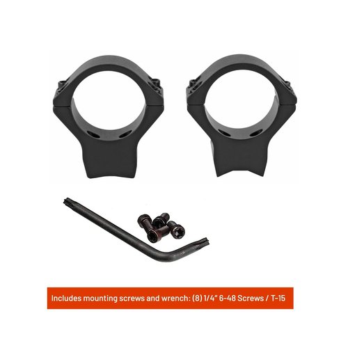 Talley X-Bolt Scope Mounts - 740735 30mm Tube Diameter Medium Black Anodized Mounting Rings - F .540", R .615" Height