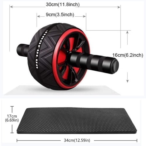 Ab Roller Wheel by [Brand Name] - Core Strength Training Equipment with Knee Mat | Home Gym Fitness