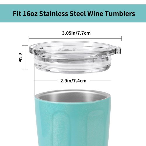 UXIETIN 2PCS Spill Proof Replacement Lid Compatible with Corkcicle 16OZ Travel Coffee Tumbler(FIT 16OZ ONLY)