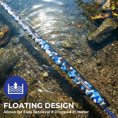 Blue Camo Fishing Rod Sleeves Set for Casting & Spinning Rods - 4 Pcs