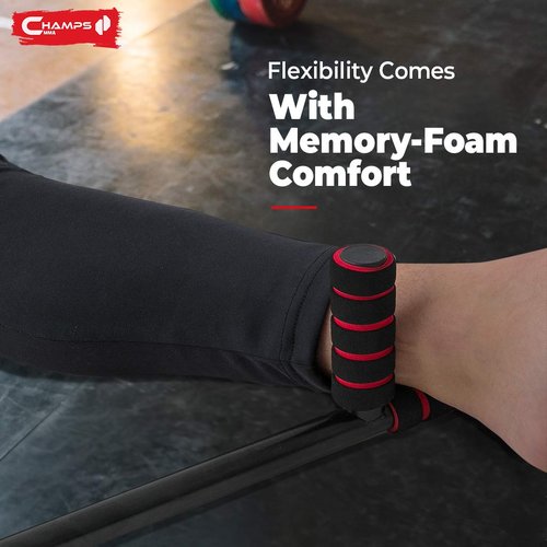 Champs MMA Reflex Ball Set of 4 + Leg Stretcher Bundle - Improve Flexibility, Range of Motion, Reflexes and Hand Eye Coordination