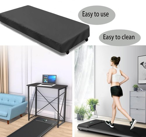 Under Desk Treadmill Cover, Waterproof and Dustproof Walking Pad Cover Fit for 48"-56" Inch Portable Folding Treadmills Home & Office UV Protection Walking Pad Treadmill Covers (Black)-55" Lx28 Wx6 H