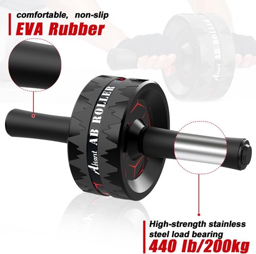 Abiarst Ab Roller Wheel - Ultimate Abs Workout Equipment for Core Strength Training | Includes Knee Pad Accessories